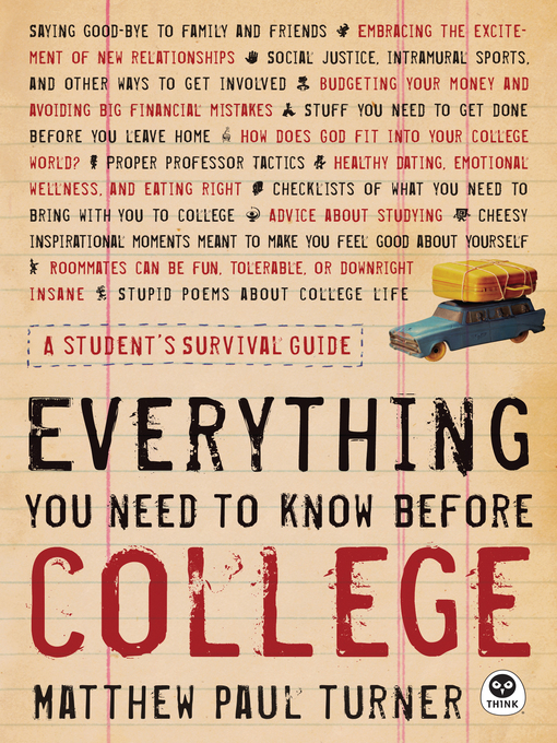 Title details for Everything You Need to Know Before College by Matthew Paul Turner - Available